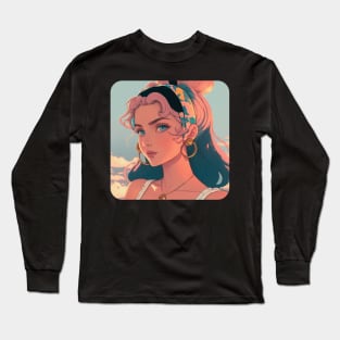 Angelic Anime 80s Long Sleeve T-Shirt